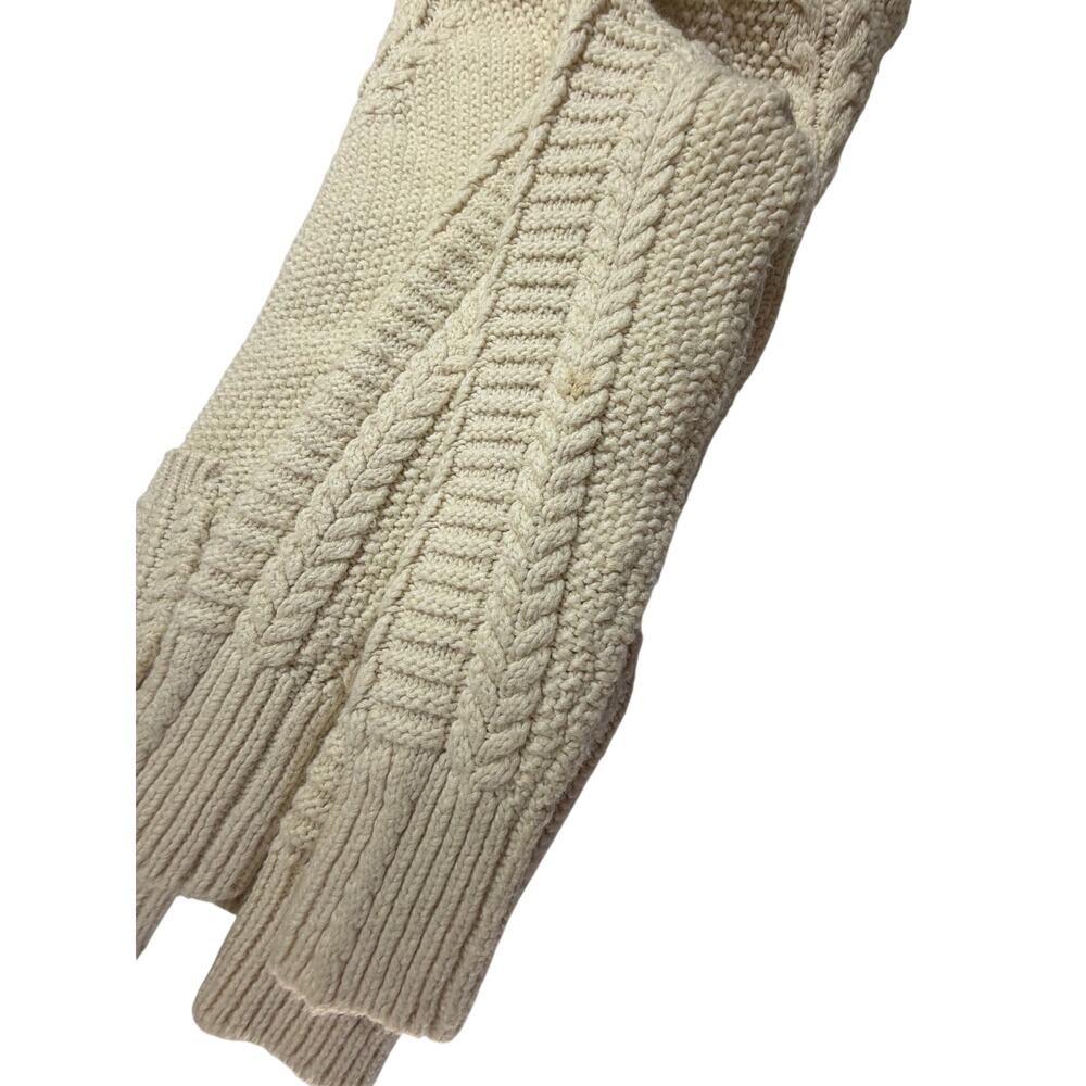Sundance Cream Fisherman Cable Knit Chunky Cardigan Sweater M Old Money Heritage - Picture 7 of 10